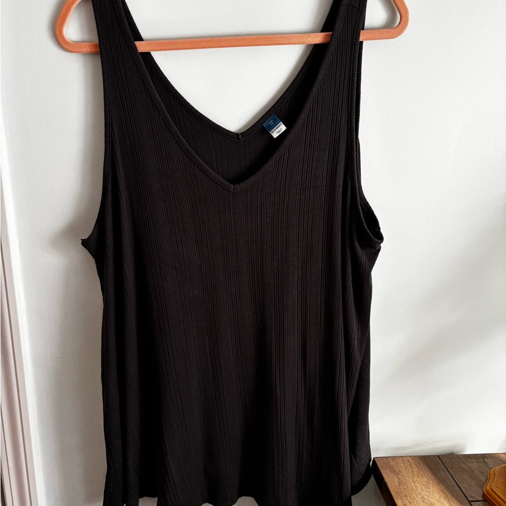 Old Navy Charcoal Gray V-Neck Tank Top Size 3X